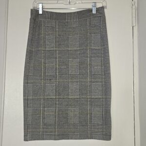 Renee C. Women's Plaid Pull On Skirt High Waist Size M